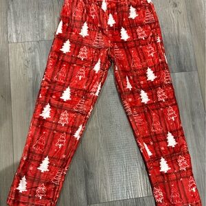 Red Plaid Kids Pajama Bottoms